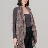 African Leopard Scarf - Browns