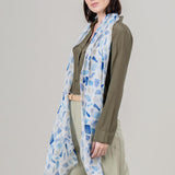 Alpine Cashmere Sea Glass Scarf in Blue Multi