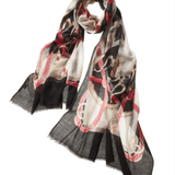 Cinta Scarf - Black/Cerise