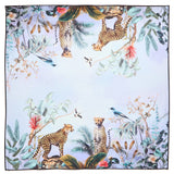 Grande Cheetah Scarf - Cerulean