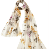 Monkey Business Scarf - Ivory/Magenta