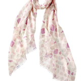 Alpine Cashmere Sea Glass Scarf in Pink Multi