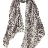 Snow Leopard Scarf - Greys