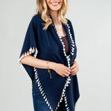 Cashmere Pom Pom Wrap