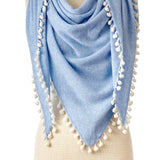 Cashmere Pom Pom Wrap