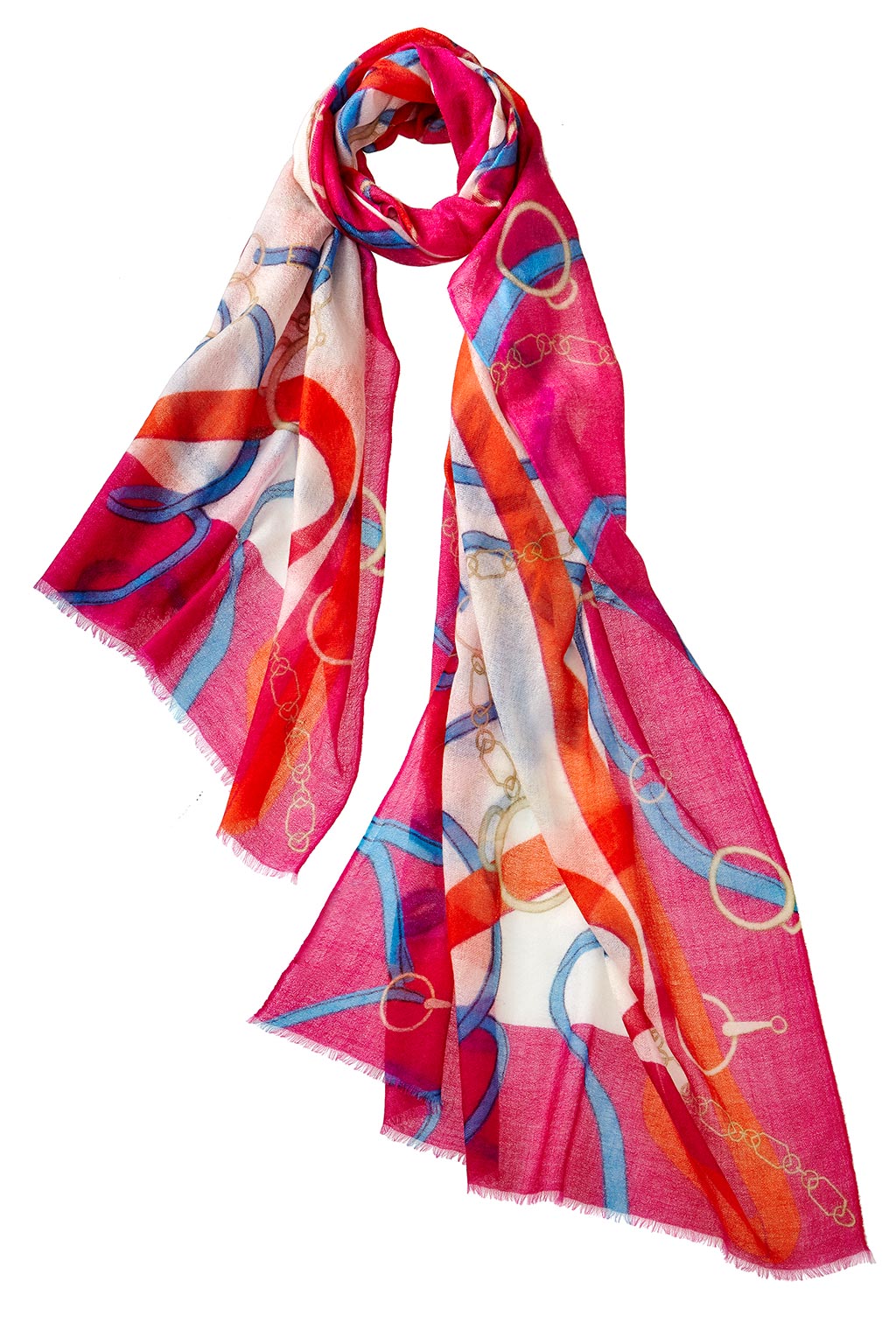 Alpine Cashmere's Featherweight Cavallo Scarf in Magenta