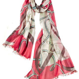 Alpine Cashmere's Featherweight Cavallo Scarf in Strawberry Pink