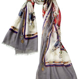 French Lily Scarf - Cardinal