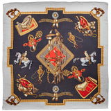 Grande Equestre Scarf - Pewter/Silver