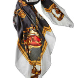 Grande Equestre Scarf - Pewter/Silver