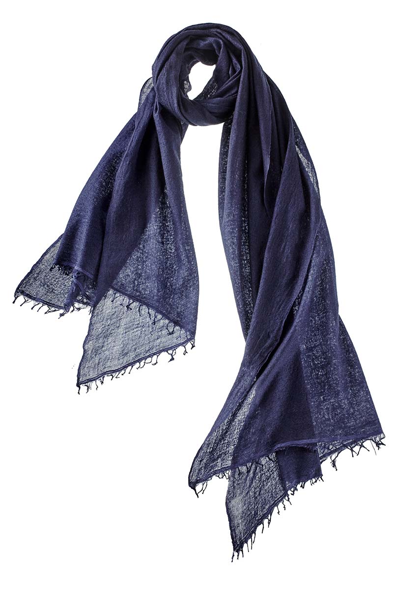 Alpine Cashmere Felted Cashmere Passport Scarf in Indigo