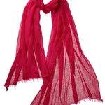 Alpine Cashmere Felted Cashmere Passport Scarf in Ruby Red