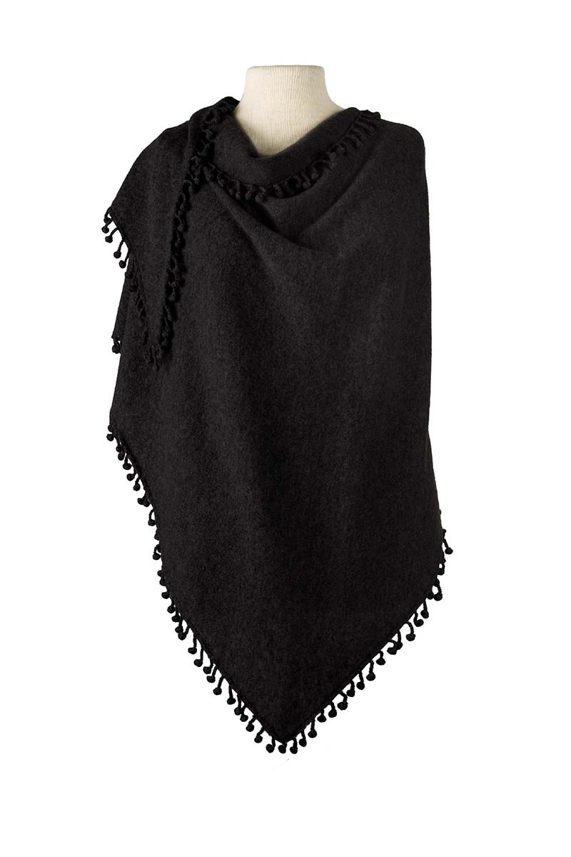 Cashmere Pom Pom Wrap
