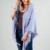 Cashmere Pom Pom Wrap