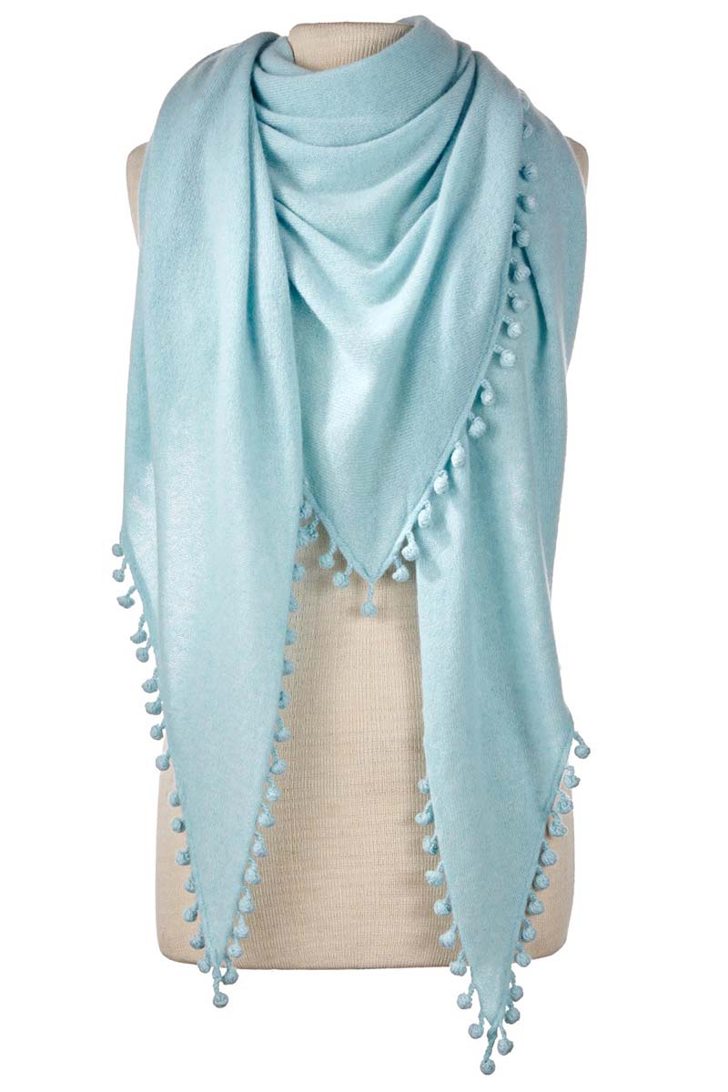 Cashmere Pom Pom Wrap