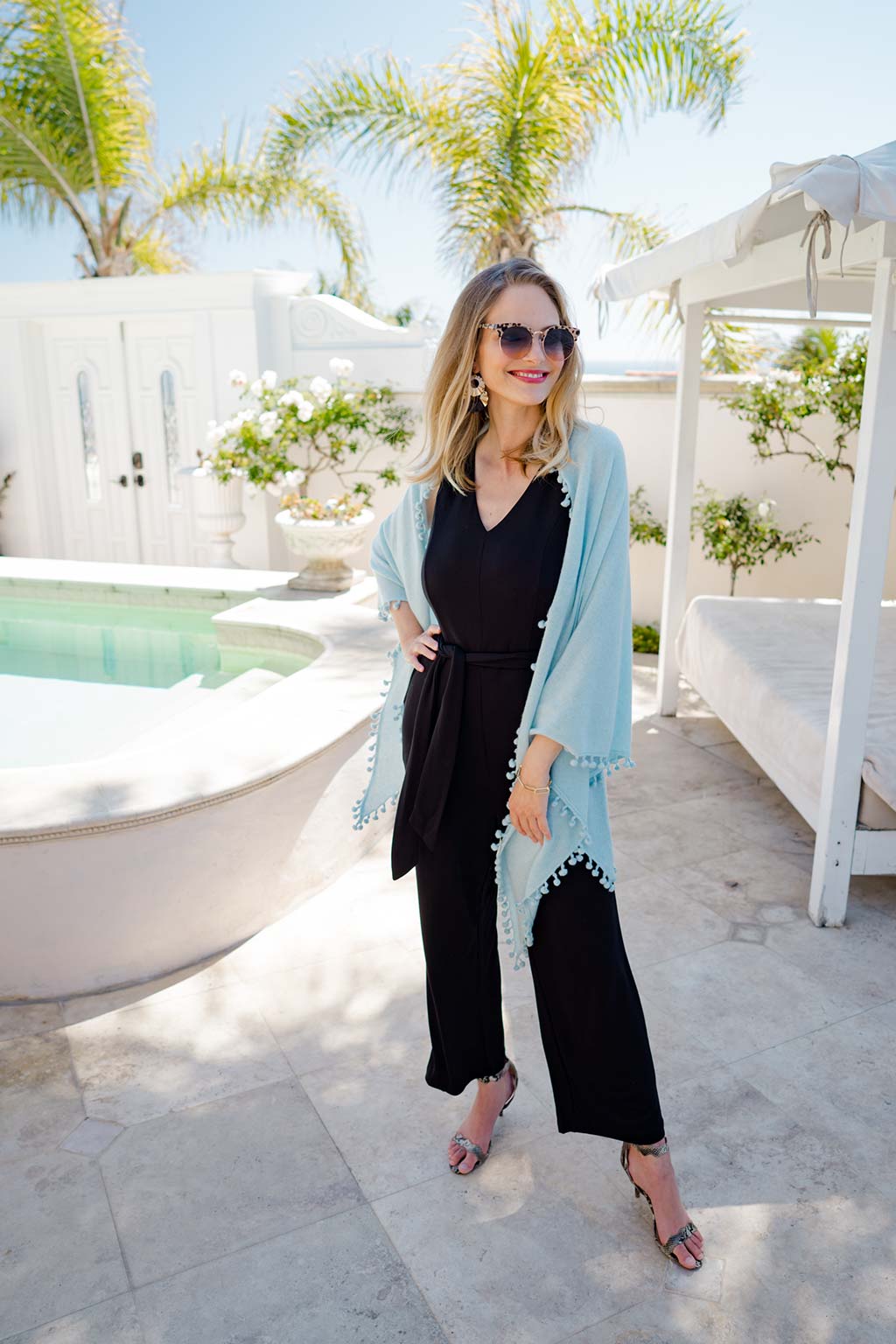 Cashmere Pom Pom Wrap