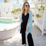Cashmere Pom Pom Wrap