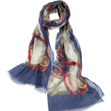 Cinta Scarf - Navy/Cerise