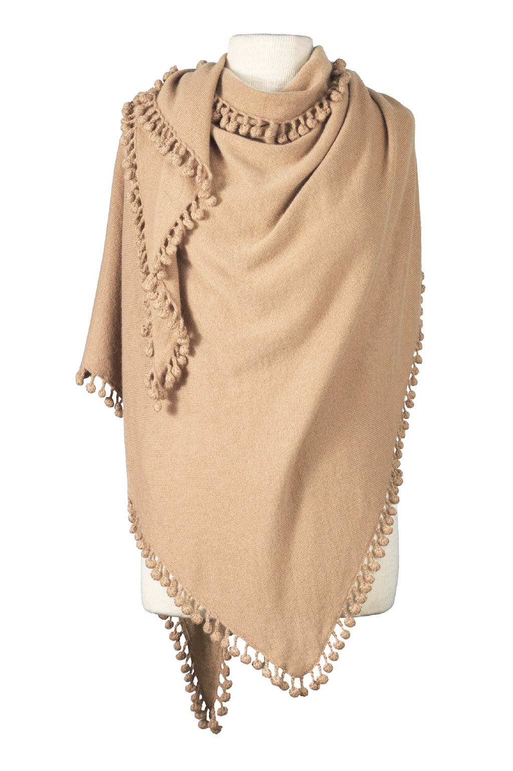 Cashmere Pom Pom Wrap
