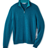 Men's Quarter Zip - Deep Sea/Turquoise