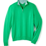 Men's Quarter Zip - Kelly Green/Seafoam