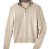 Men's Quarter Zip - Khaki/Toast