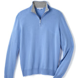 Men's Quarter Zip - Lake Blue/Flint