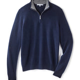 Men's Quarter Zip - True Navy/Flannel