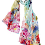 Alpine Cashmere Morning Dip Scarf in Aqua