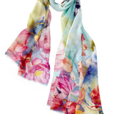 Alpine Cashmere Morning Dip Scarf in Aqua