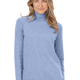 Pima Cotton Turtleneck Sweater - Bluestone