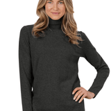 Pima Cotton Turtleneck Sweater - Charcoal
