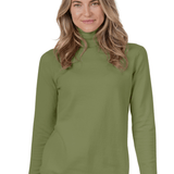 Pima Cotton Turtleneck Sweater - Clover Heather