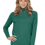 Pima Cotton Turtleneck Sweater - Emerald
