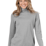 Pima Cotton Turtleneck Sweater - Grey Heather