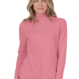 Pima Cotton Turtleneck Sweater - Pink Heather