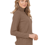 Pima Cotton Turtleneck Sweater - Taupe