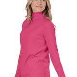 Pima Cotton Turtleneck Sweater - Winter Pink