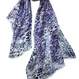 Persian Leopard Scarf - Blues