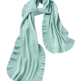 Ruffle Oblong Wrap - Seafoam