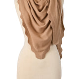 Ruffle Triangle Wrap - Caramel