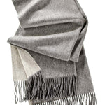 Alpine Cashmere Ripple Finish Reversible Wrap in Smoke and Ash Gray 