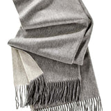 Alpine Cashmere Ripple Finish Reversible Wrap in Smoke and Ash Gray 