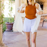 Alpine Cashmere Featherweight Alta Scarf in Oyster Ivory White