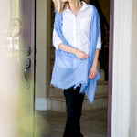 Alpine Cashmere Featherweight Alta Scarf in Periwinkle Blue