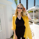 Alpine Cashmere Alta Scarf in Squash Yellow
