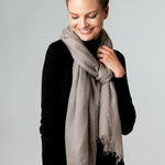 Alpine Cashmere Featherweight Alta Scarf in Umber