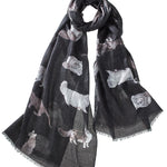 Alpine Cashmere's Featherweight Cashmere Cat Scarf in black