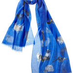 Alpine Cashmere's Featherweight Cashmere Cat Scarf in lapis blue