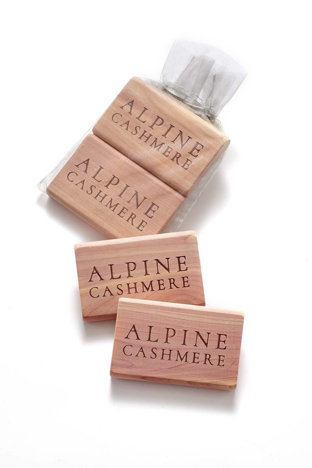 Alpine Cashmere's Set of Two Cedar Blocks to Keep Cashmere Fresh